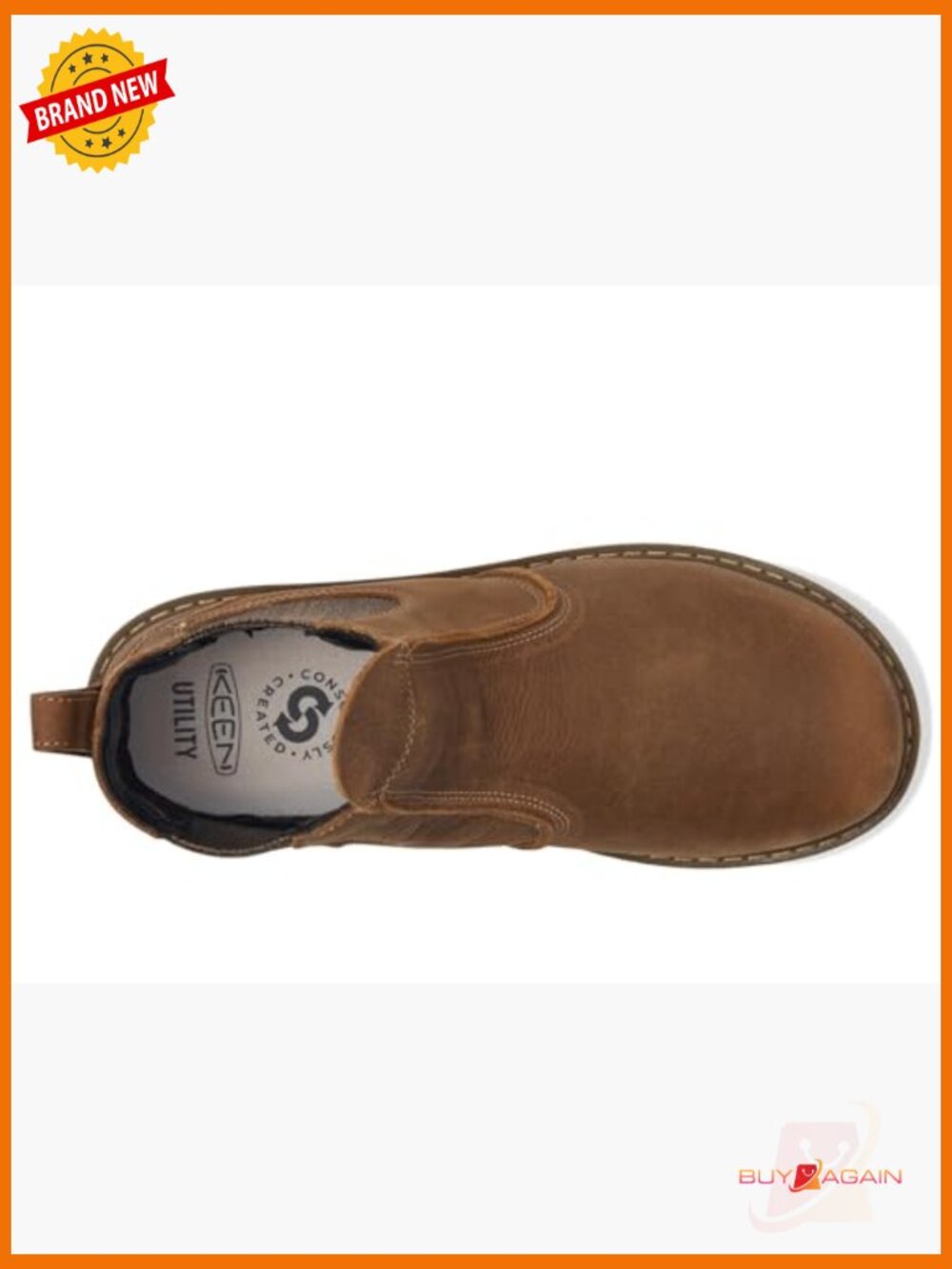 Soft Toe Pull On Work Boots Chelsea Ankle Leather Water Resistant - Picture 2 of 7